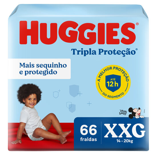 Fralda Huggies Tripla Proteção XXG - 66 fraldas